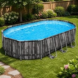 Reliable Steel Frame Swimming Pool 6.1x3.66m for Quality Fun