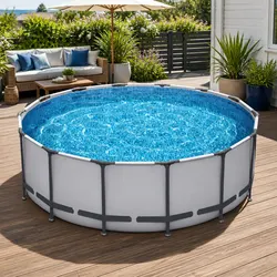Dependable Round Above Ground Swimming Pool 427x427x122cm