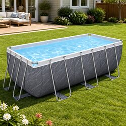 Reliable Above Ground Swimming Pool Set 412x201x122cm
