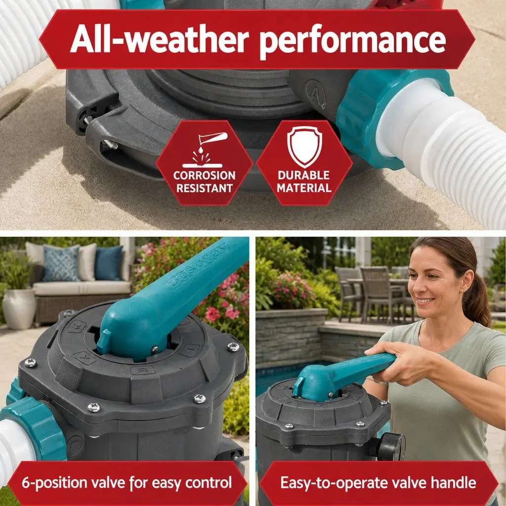 Sand Filter Pool Pump 11355L/H Above Ground Swimming Pools Water Filtration