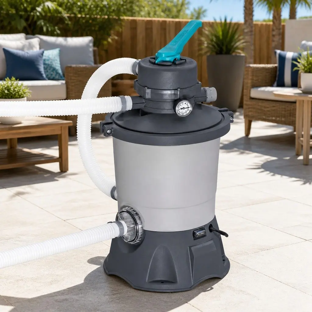 Sand Filter Pump System 800GPH Above Ground Pools 3028L/H Corrosion Resistant Tank Easy Assembly
