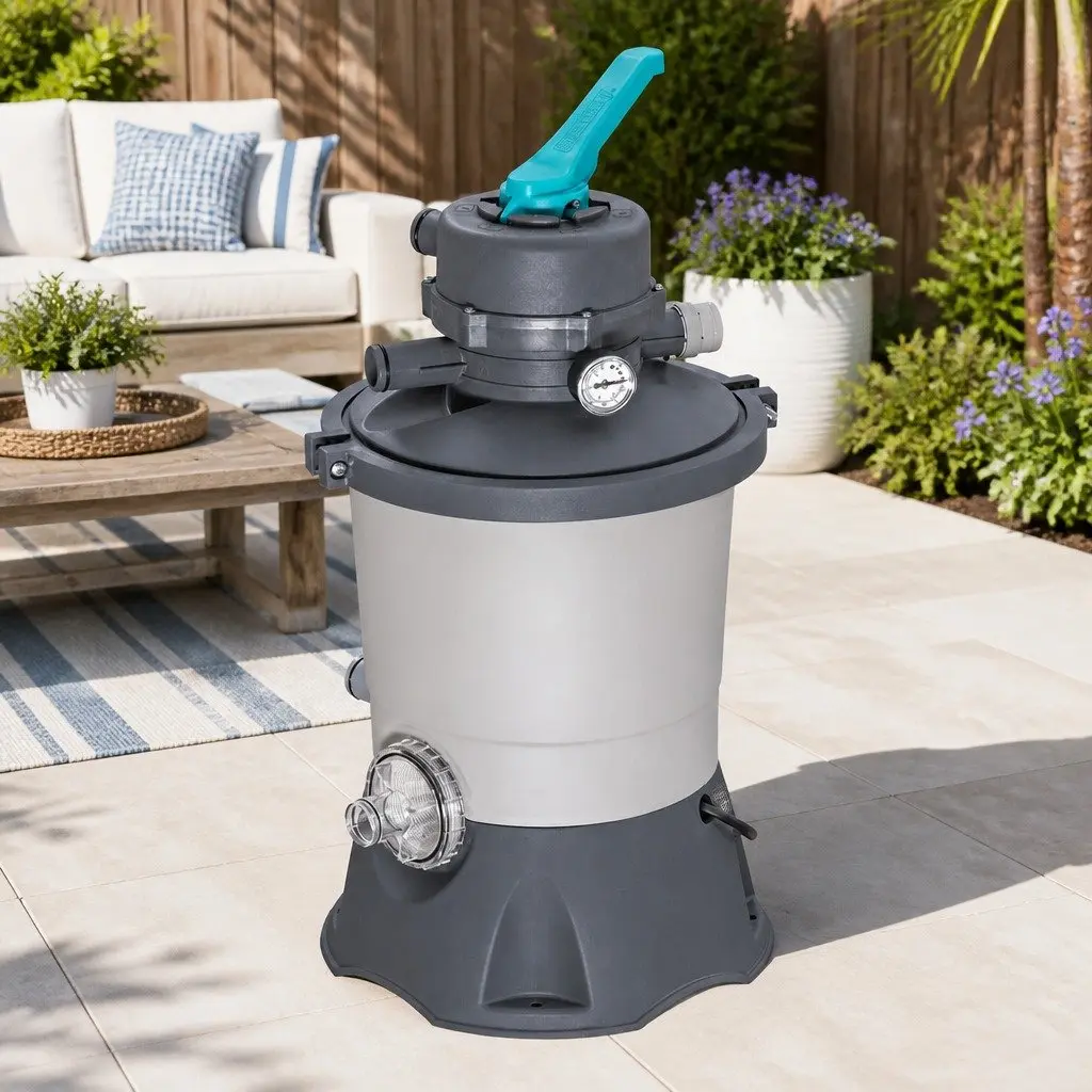 Sand Filter Pump System 800GPH Above Ground Pools 3028L/H Corrosion Resistant Tank Easy Assembly