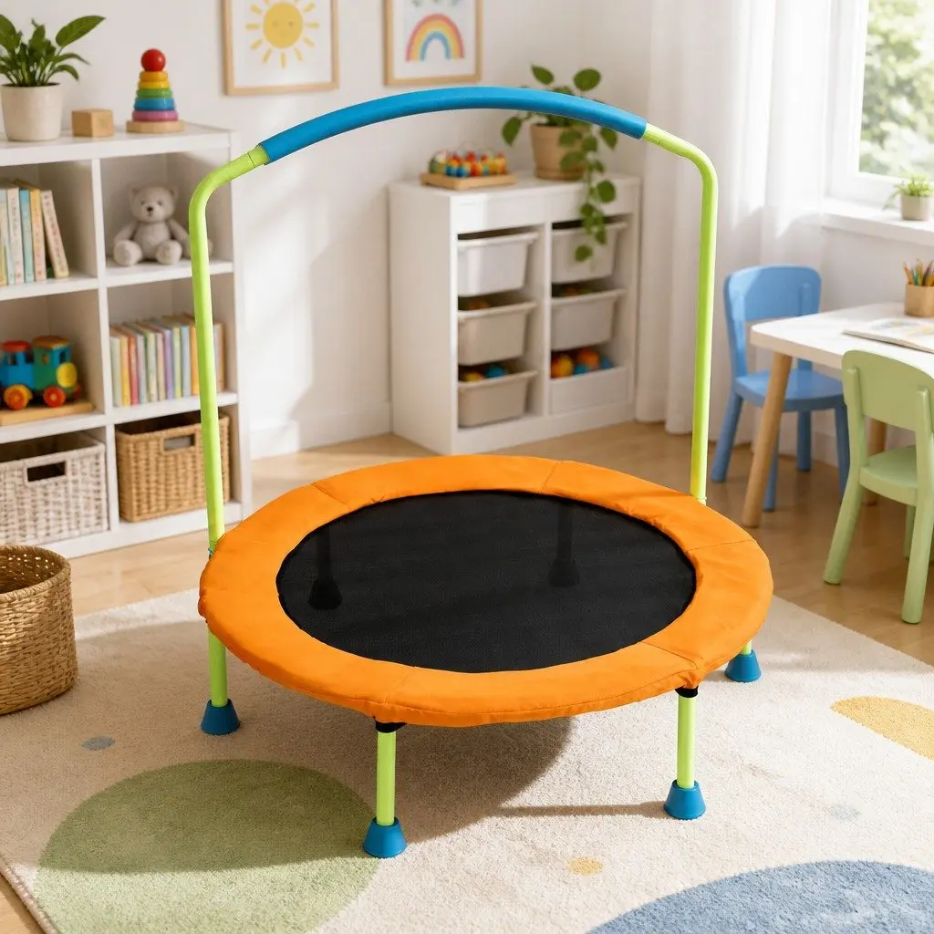 Kids Trampoline 36 Inch Foldable Fitness Bouncer Orange