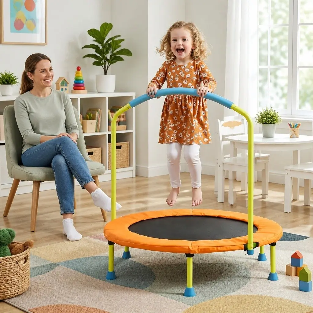 Kids Trampoline 36 Inch Foldable Fitness Bouncer Orange