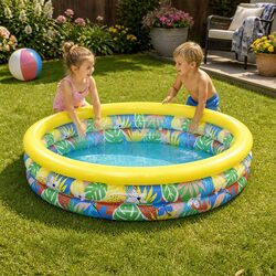 Safe and Fun Inflatable Kids Pool 1.68m