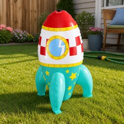Kids Space Themed Water Sprinkler Outdoor Garden Backyard Toy Summer Play