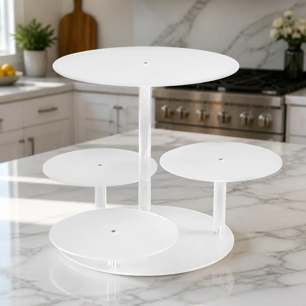 5 Tier Cake Stand Round Clear Acrylic Display for Wedding Party Event Dessert