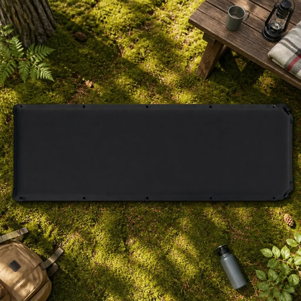 Camping Sleeping Mat Self Inflating Air Bed 187x66cm Black