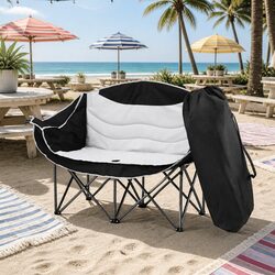 Reliable and Comfortable Double Folding Moon Chair for Two
