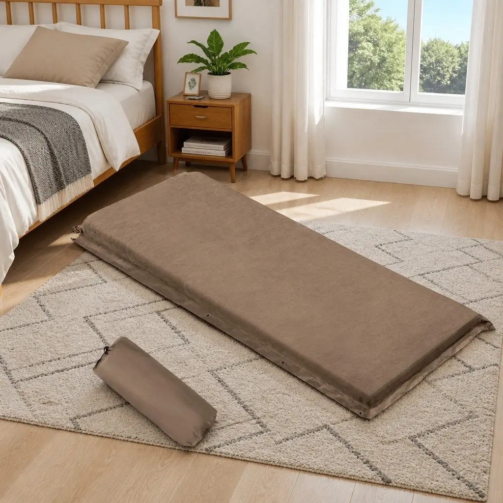 Self Inflating Camping Mattress Sleeping Mat 187x66cm Coffee