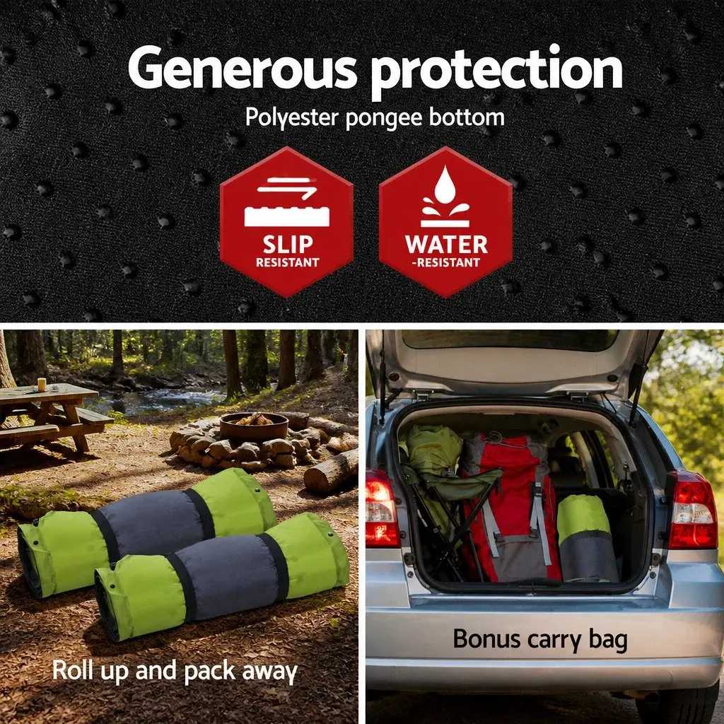 Self Inflating Mattress Camping Sleeping Mat 190cm Green