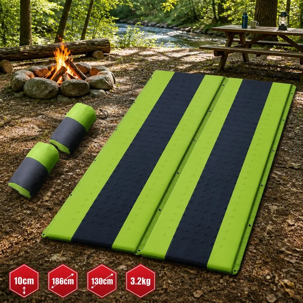 Self Inflating Mattress Camping Sleeping Mat 190cm Green