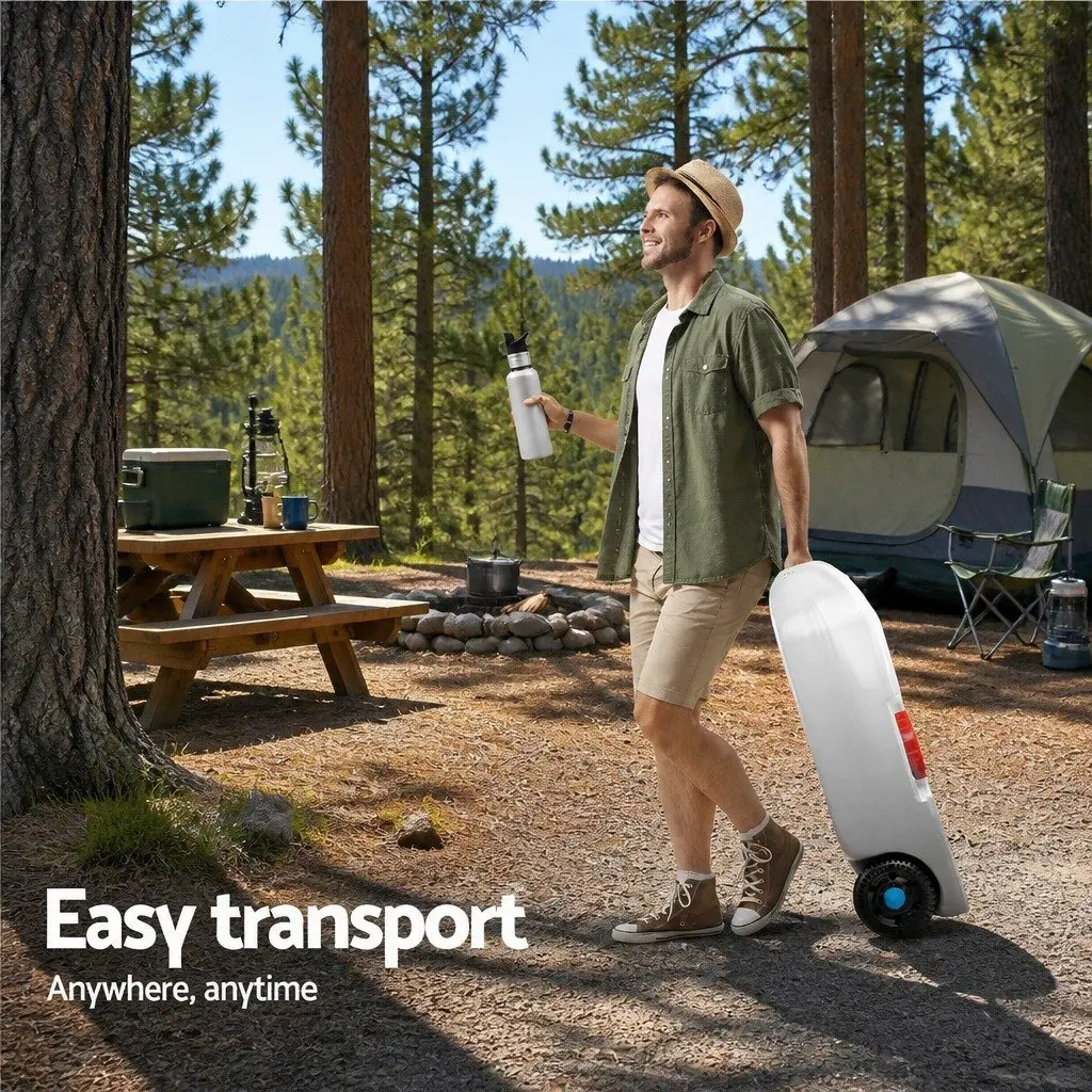 40L Portable Water Tank Camping Caravan RV Storage Container Grey