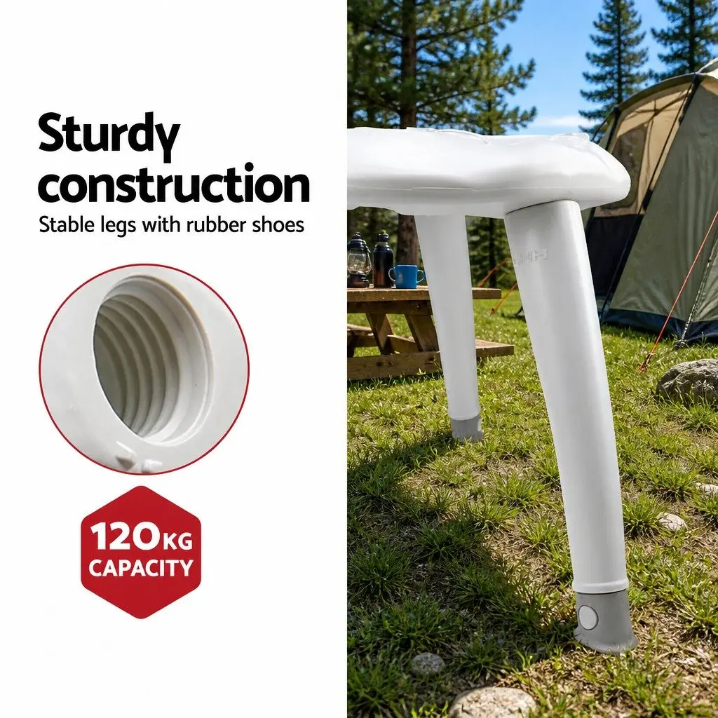 Portable Camping Toilet Outdoor Emergency Use White 120kg