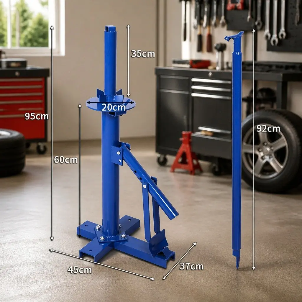 Motorcycle Tire Changer Tool Manual Pry Bar 8"-18" Rim Steel Blue