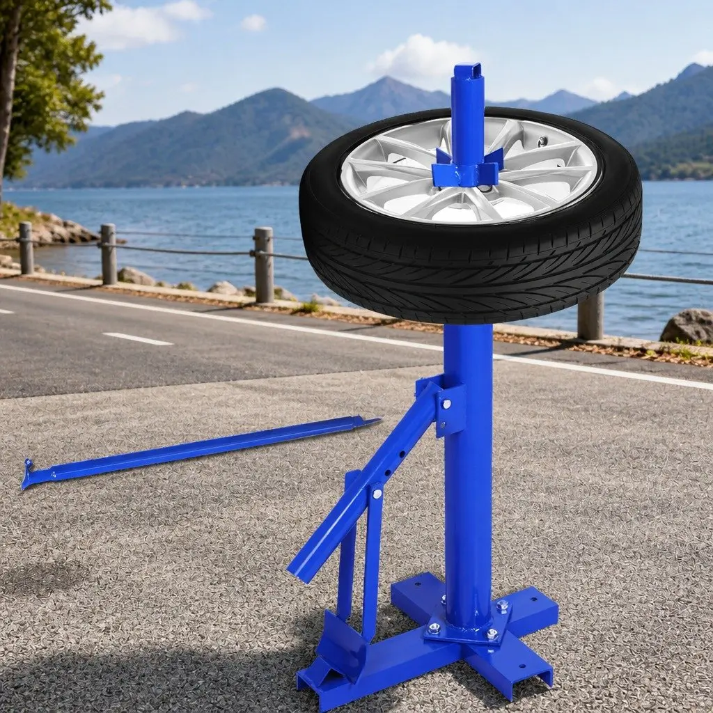 Motorcycle Tire Changer Tool Manual Pry Bar 8"-18" Rim Steel Blue