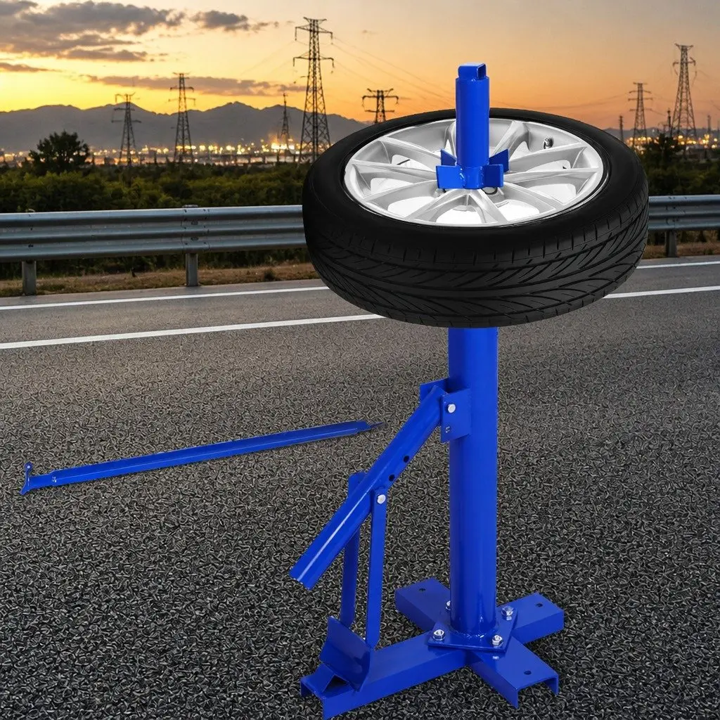 Motorcycle Tire Changer Tool Manual Pry Bar 8"-18" Rim Steel Blue