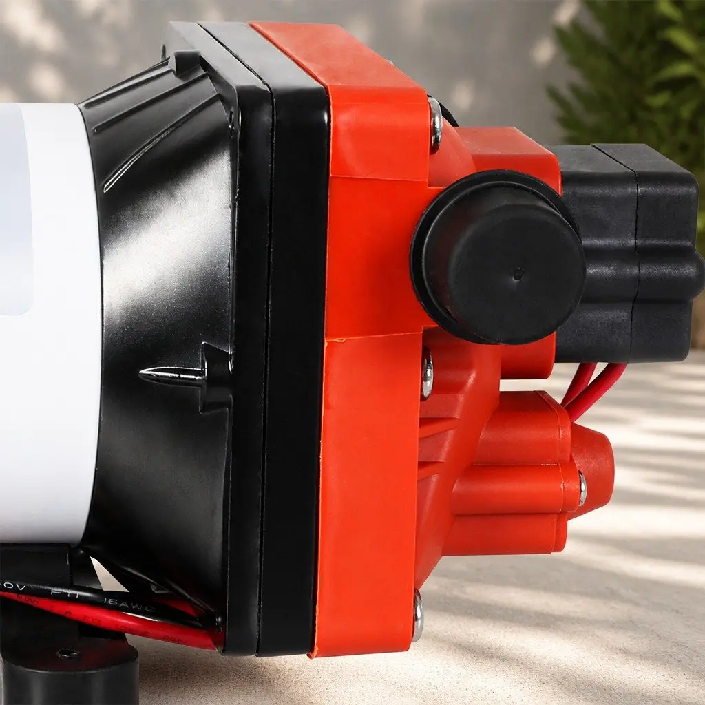 Water Pump Self-Priming High Pressure 12V Portable Diaphragm Shower Orange White Black