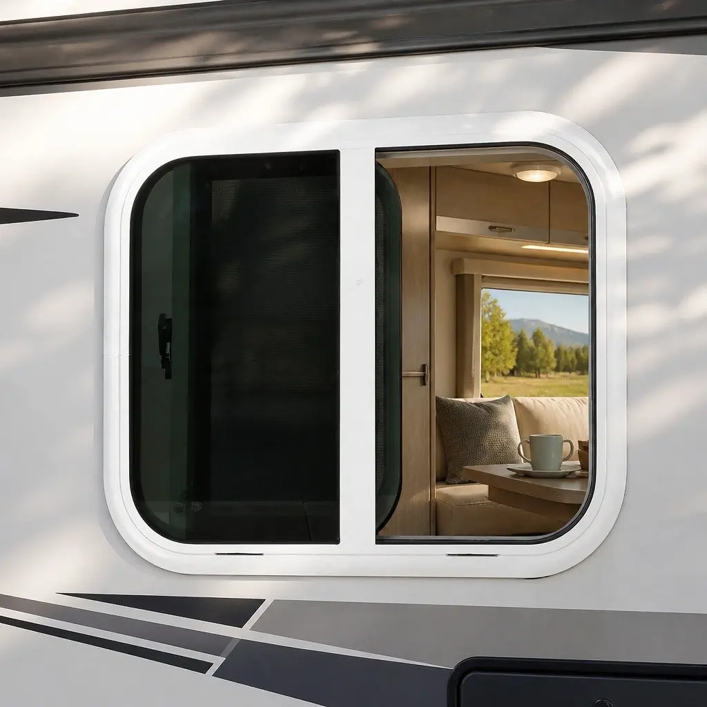 Caravan Sliding Window RV Motorhome Camper 600mm x 500mm Tempered Glass
