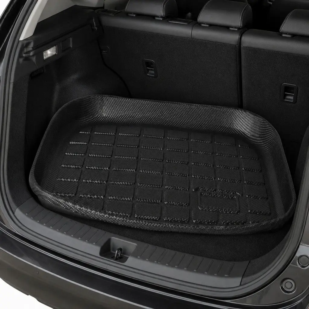 Car Floor Mats Custom Fit for Tesla Model Y Front Rear Boot Toolbox Liner Black TPE Mat