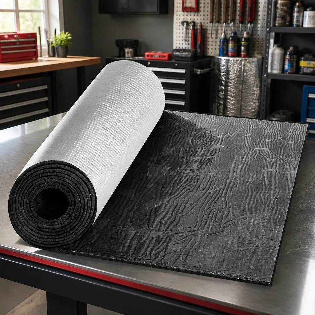 Sound Deadener Foam Insulation Roll 4.5m x 1m Vehicle Noise Vibration Heat