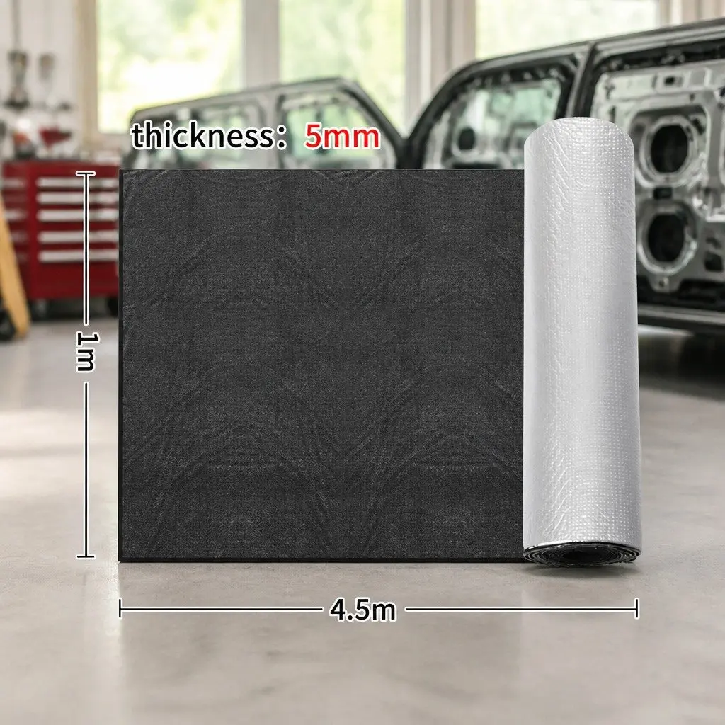 Sound Deadener Foam Insulation Roll 4.5m x 1m Vehicle Noise Vibration Heat