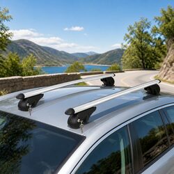 Car Roof Rack Cross Bar Universal Adjustable 108cm Aluminium Silver