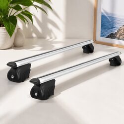Reliable Silver Aluminium Roof Rack with Anti-Theft Keys