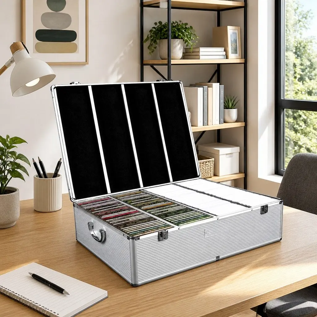 CD DVD Storage Box for 1000 Discs, Durable and Secure