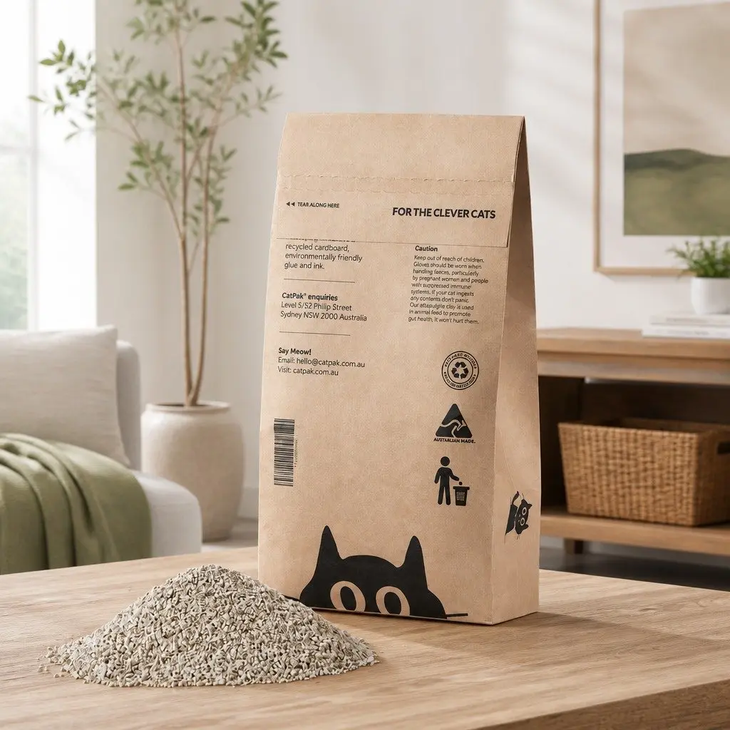 Portable Cat Litter Box with 6L Natural Clay Litter Foldable Privacy Design