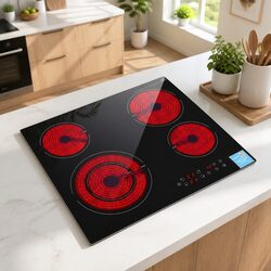 Reliable 5-Zone Ceramic Electric Hob for Easy Cooking