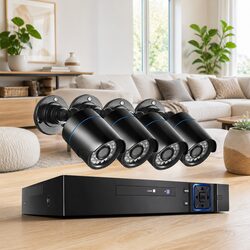 Reliable 4-Channel DVR Security Camera System with Bullet Cameras
