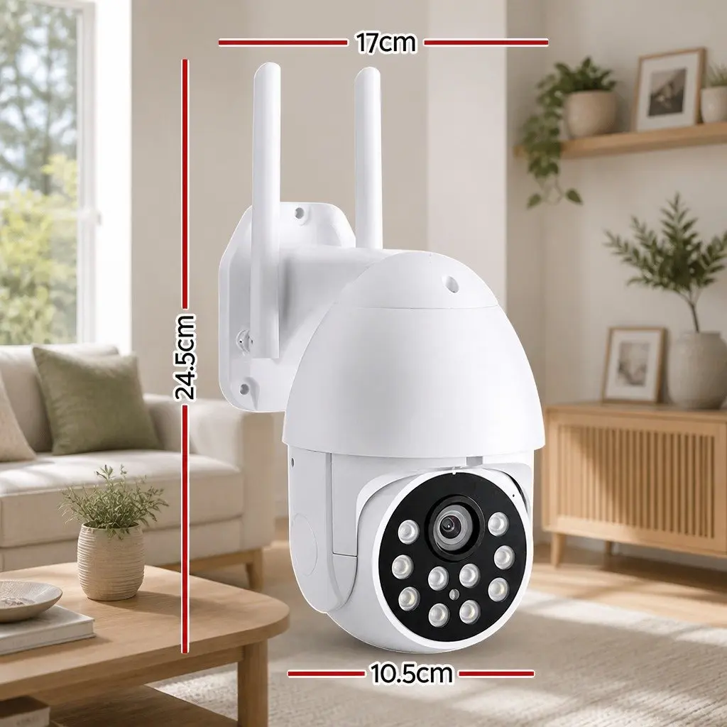 1080P Wireless IP Camera Security Surveillance System Night Vision Pan Tilt White 11cm x 17cm x 26cm