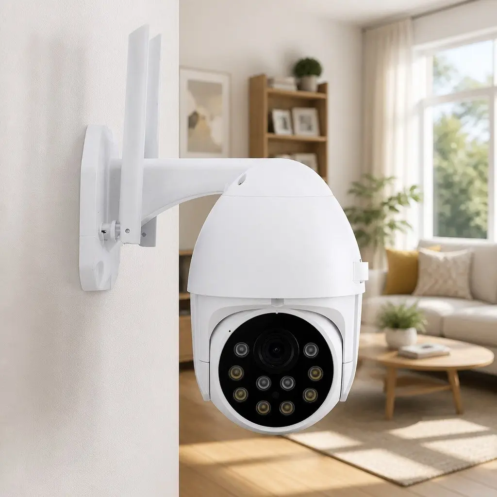 1080P Wireless IP Camera Security Surveillance System Night Vision Pan Tilt White 11cm x 17cm x 26cm