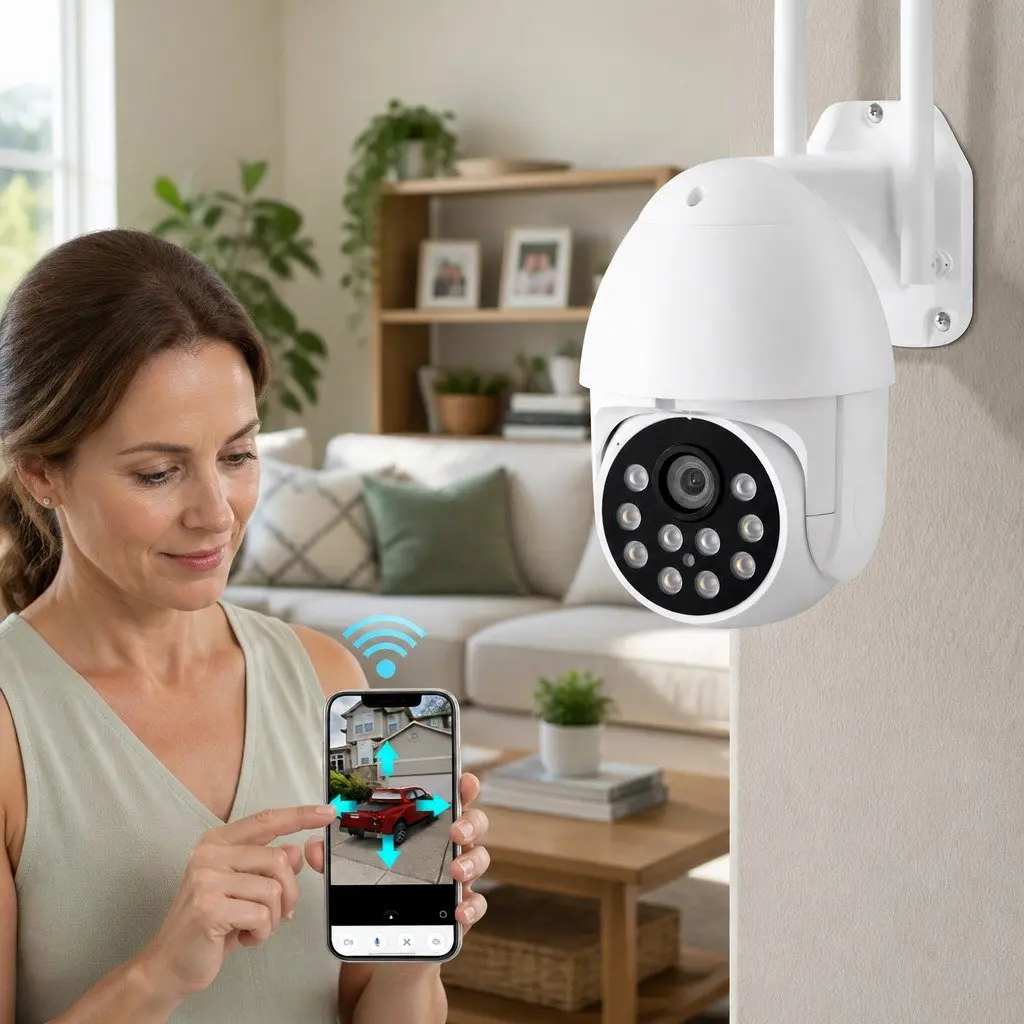 1080P Wireless IP Camera Security Surveillance System Night Vision Pan Tilt White 11cm x 17cm x 26cm