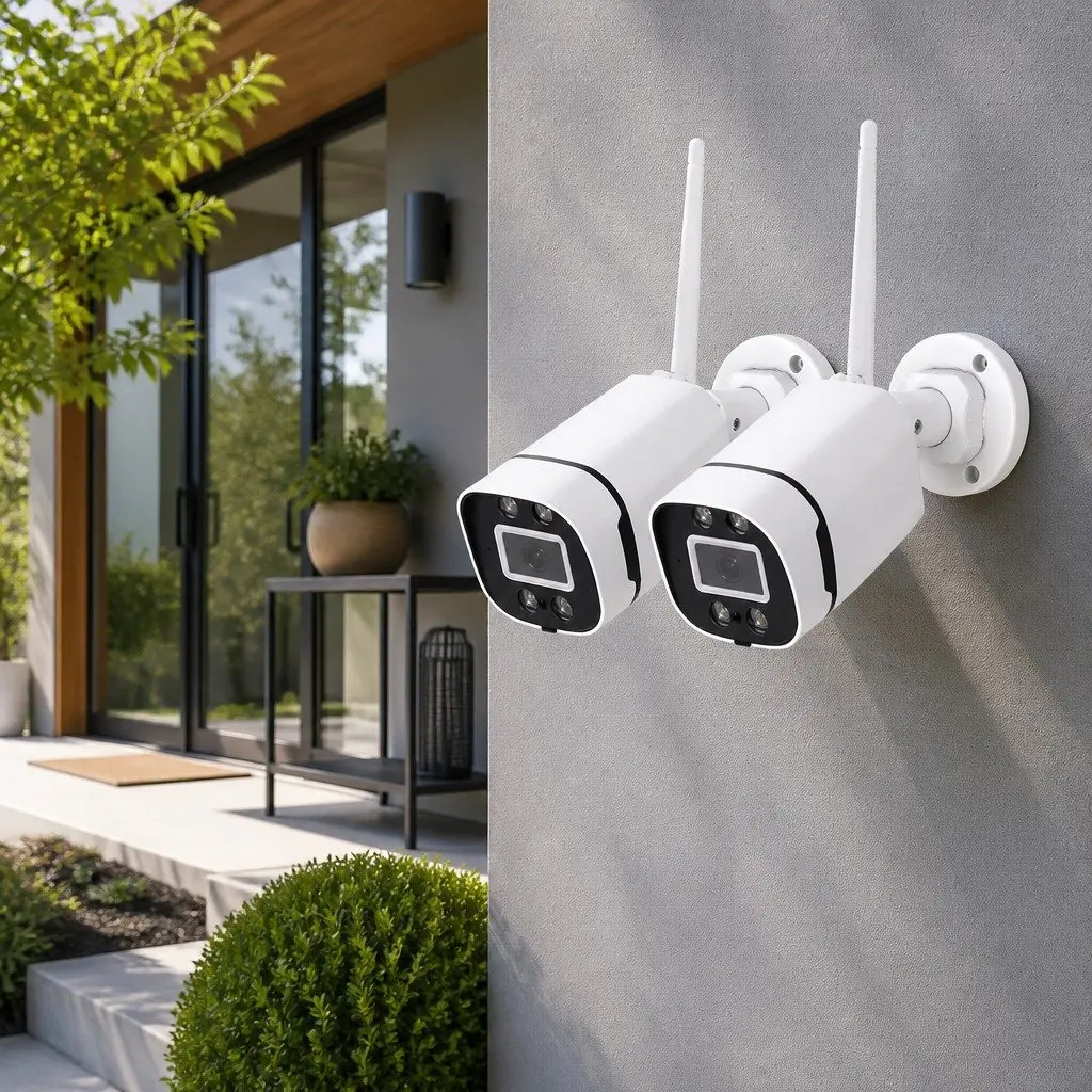 Wireless CCTV Security Camera 3MP Full HD Motion Detection Indoor Outdoor White
