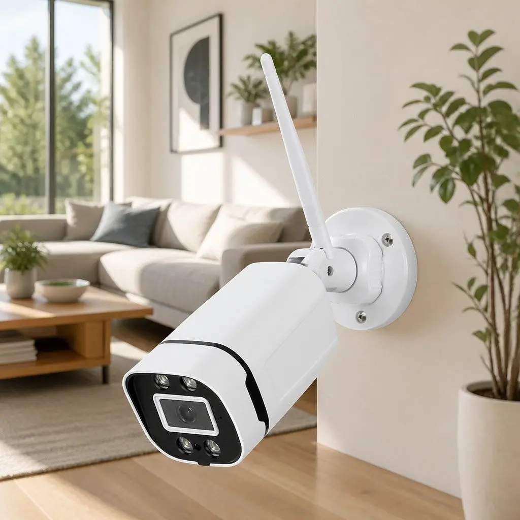 Wireless CCTV Security Camera 3MP Full HD Indoor Outdoor IP65 Waterproof White