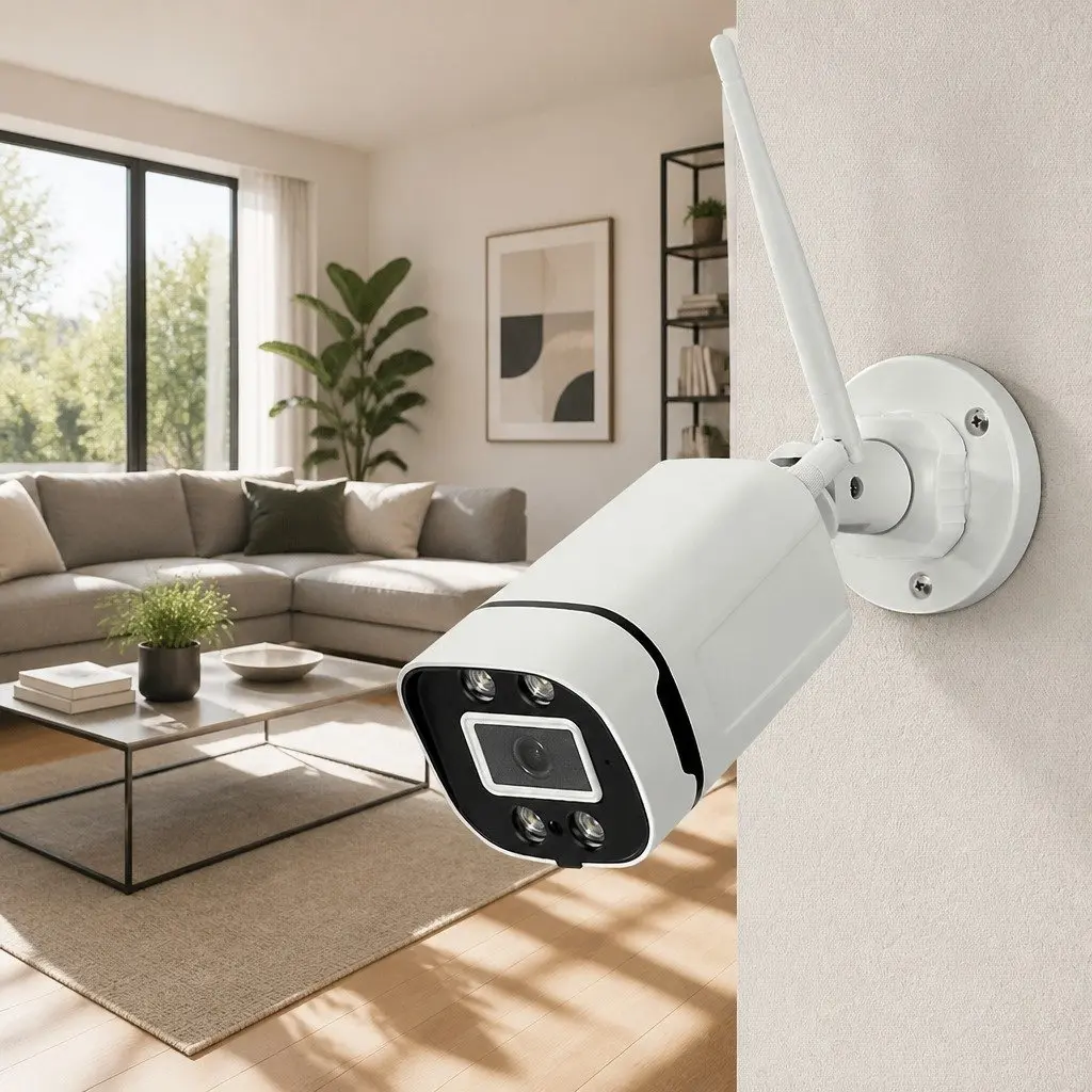 Wireless CCTV Security Camera 3MP Full HD Indoor Outdoor IP65 Waterproof White