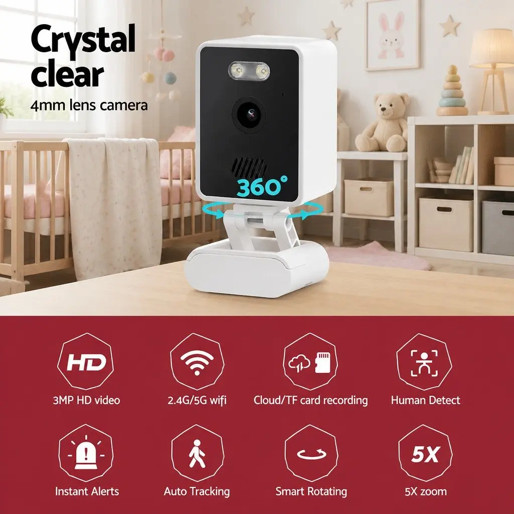 3MP IP Security Camera for Indoor Monitoring