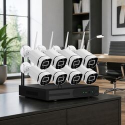 8 Channel Wireless NVR CCTV Security System 3MP WiFi Cameras Indoor Outdoor