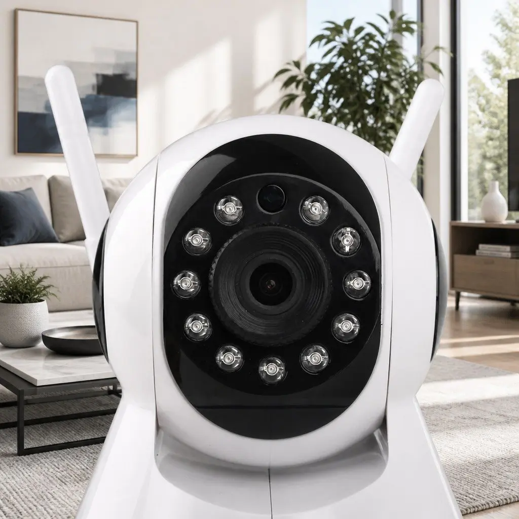 1080P HD Wireless Dome Security Camera with Night Vision White for Home and Business Surveillance 2 Pack