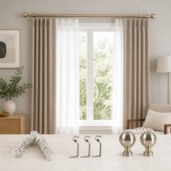 Quality Adjustable Curtain Rod with Stylish Accents