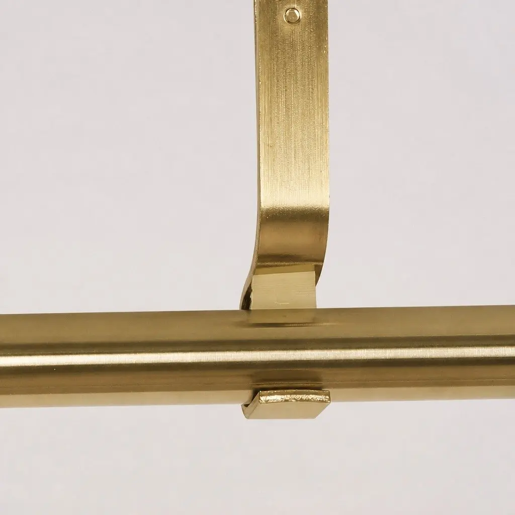 Extendable Curtain Rod Set Adjustable Steel Pole Antique Brass 90cm Home Decor