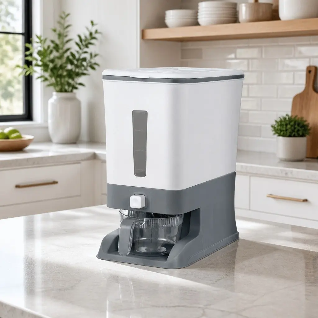 Cereal Dispenser Rice Container 12kg Food Storage Kitchen Sealed Airtight Dry