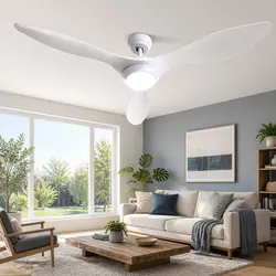 52 Inch Ceiling Fan DC Motor LED Light Remote Control 6 Speed Reverse Cycle