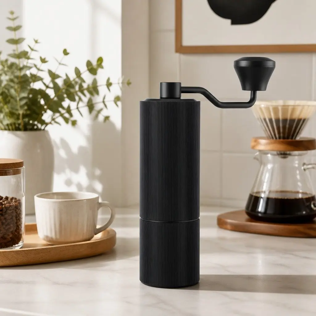 Manual Coffee Grinder Adjustable Grind Settings 18.5cm Dark Grey