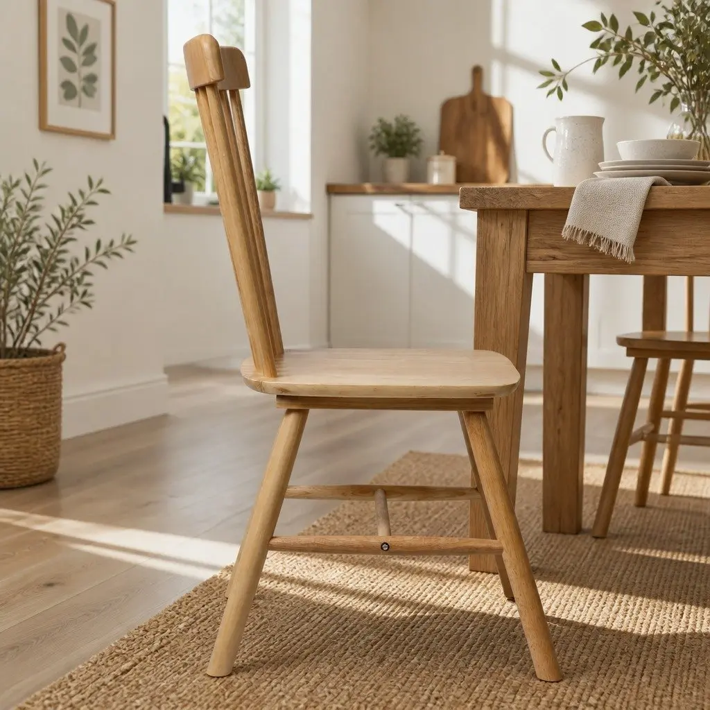 Dining Chairs Windsor-Style Kitchen Seating Solid Wood Oak
