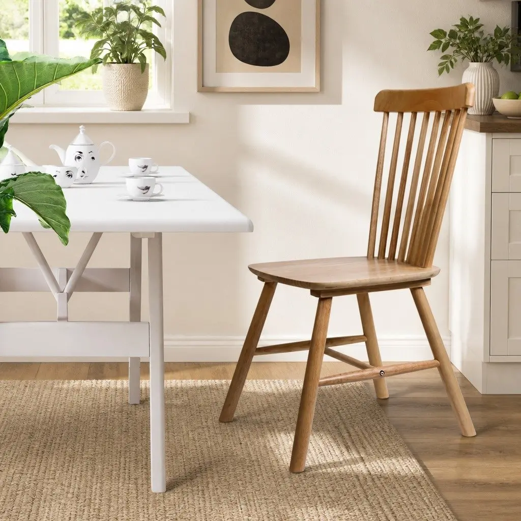 Dining Chairs Windsor-Style Kitchen Seating Solid Wood Oak