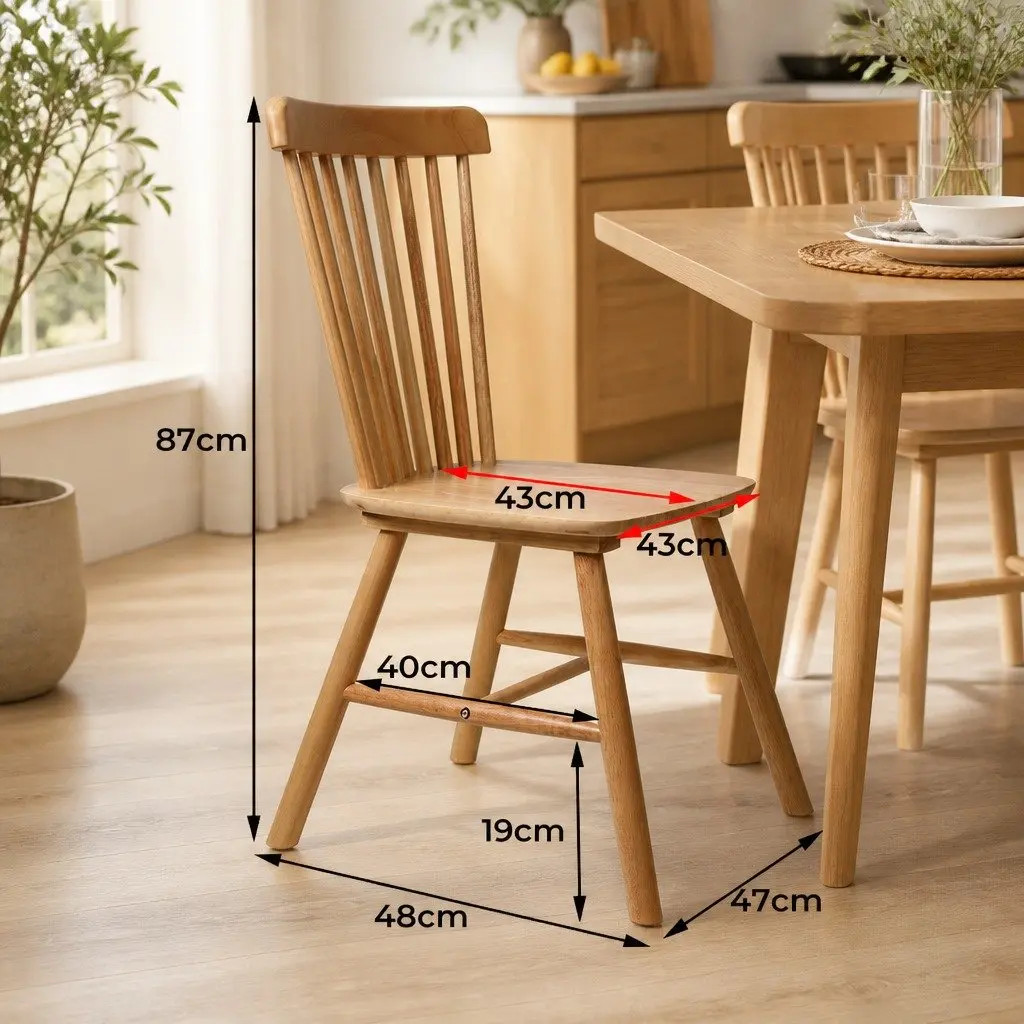 Oak Wood Chairs for Dining and Kitchen Spaces