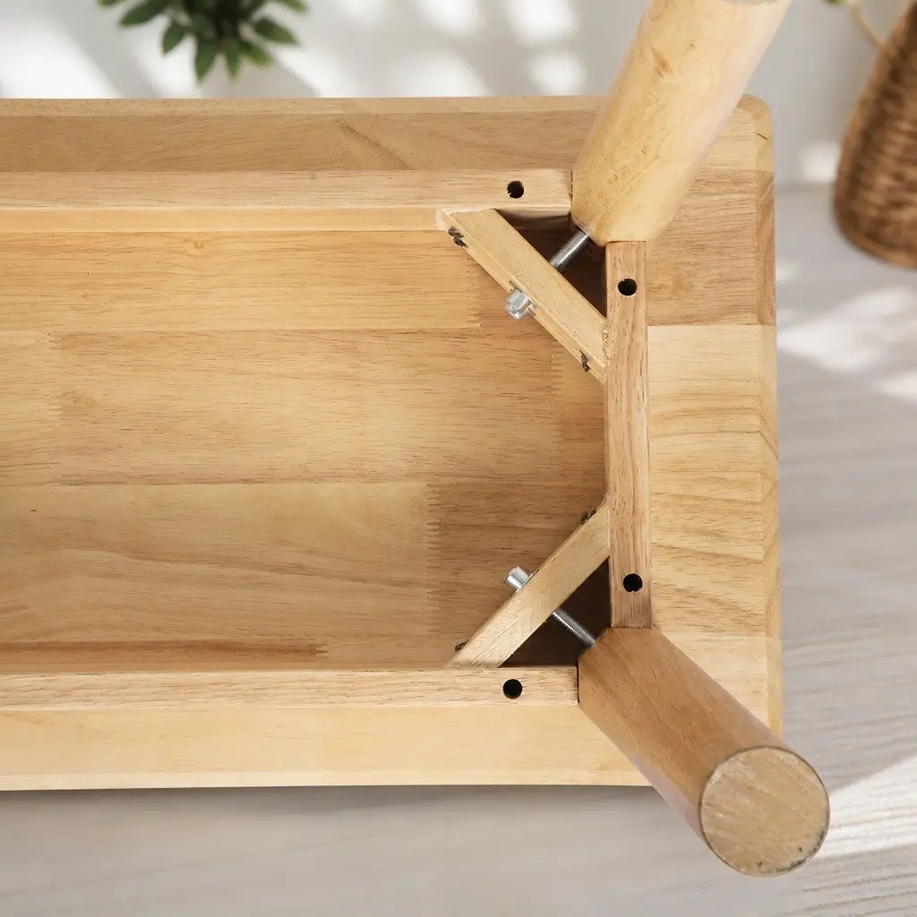 Dining Bench Seat Wooden Frame Natural 120cm